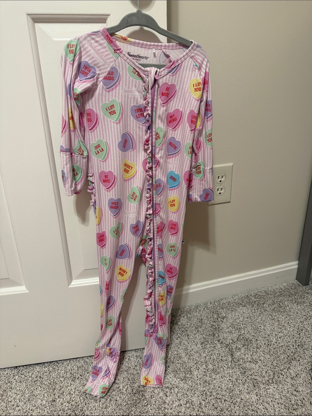 Sweethearts Pink Heart-Print Kids Pajamas